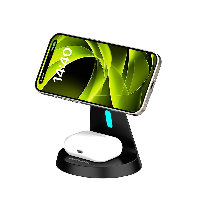 Mobile Origin 3in1 PW9 vezeték nélküli mágneses töltőállvány, fekete-16