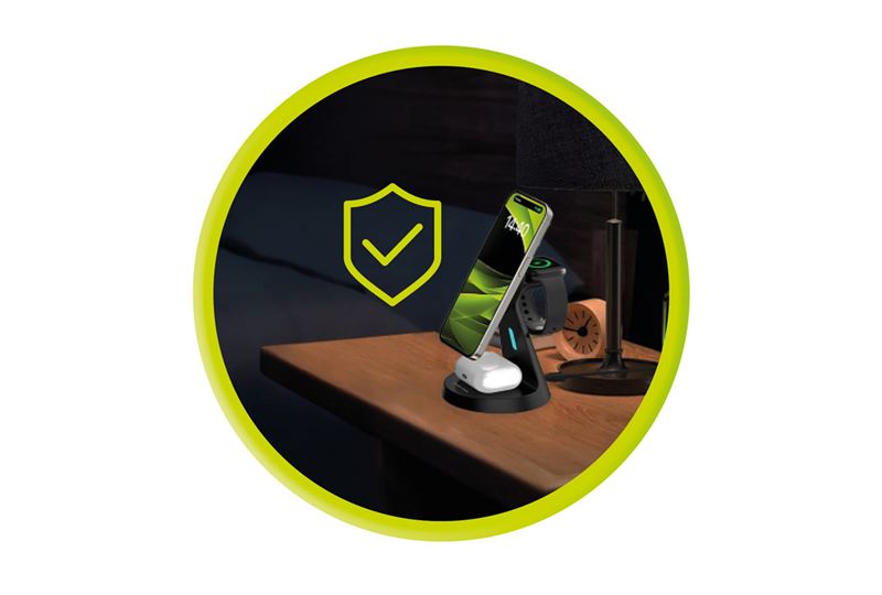 Mobile Origin 3in1 PW9 vezeték nélküli mágneses töltőállvány, fekete-18