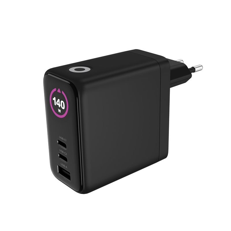Mobile Origin PW21 140W GaN hálózati töltő kijelzővel, fekete-2