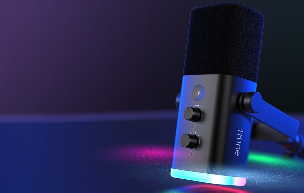 Fifine TAM8 fekete dinamikus USB/XLR mikrofon-3