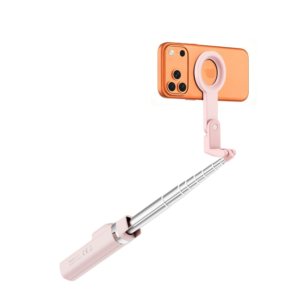 Tech-Protect L11S MagSafe Bluetooth szelfibot és állvány – rózsaszín-8