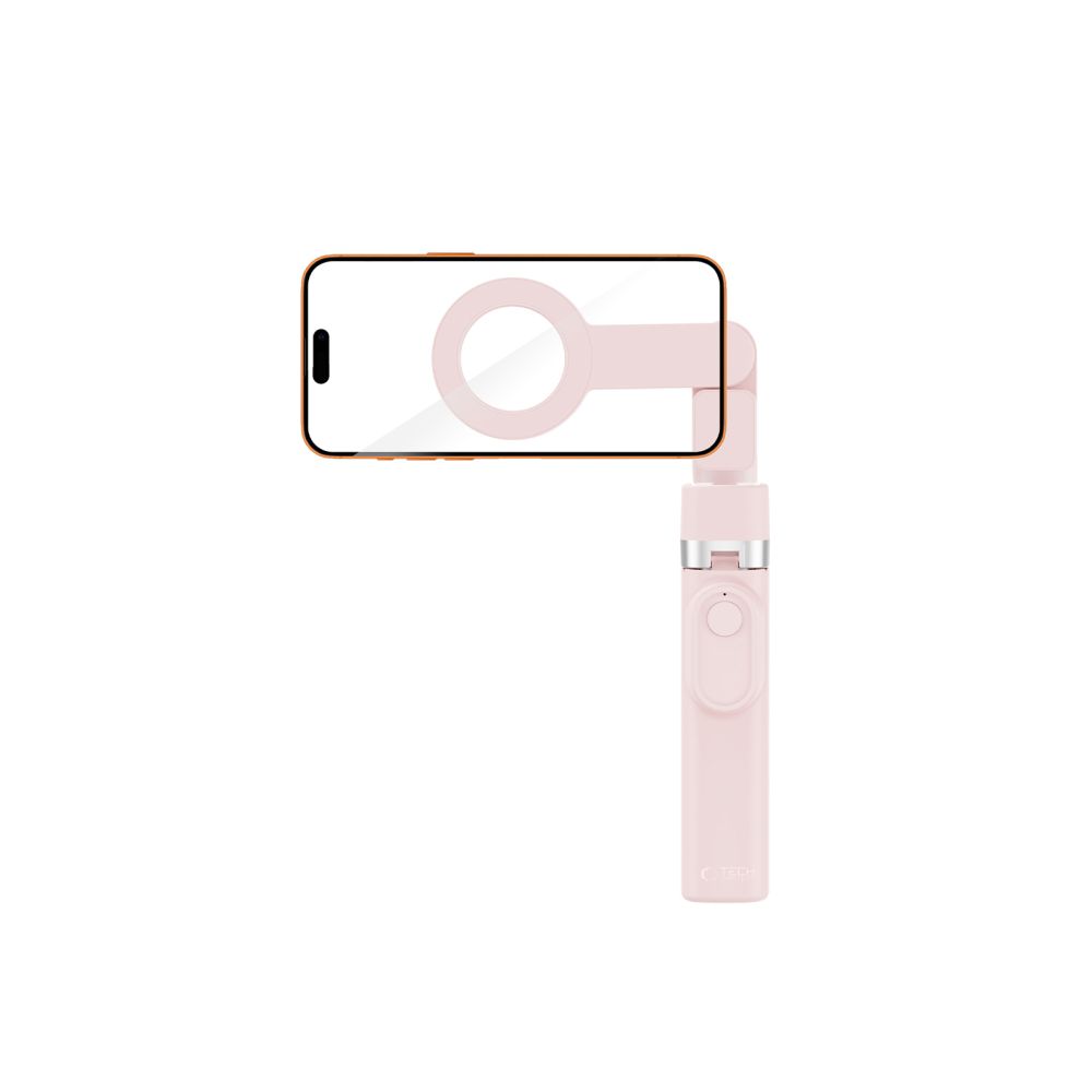 Tech-Protect L11S MagSafe Bluetooth szelfibot és állvány – rózsaszín-5