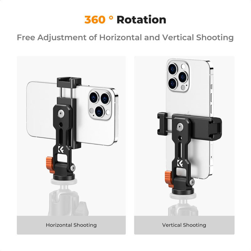 K&F Concept MS18 Dönthető és forgatható telefontartó-4
