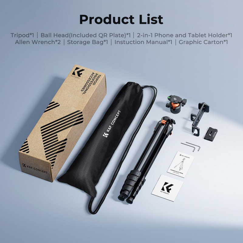 K&F Concept A305A3 + BH-40 fotós állvány gömbfejjel-2