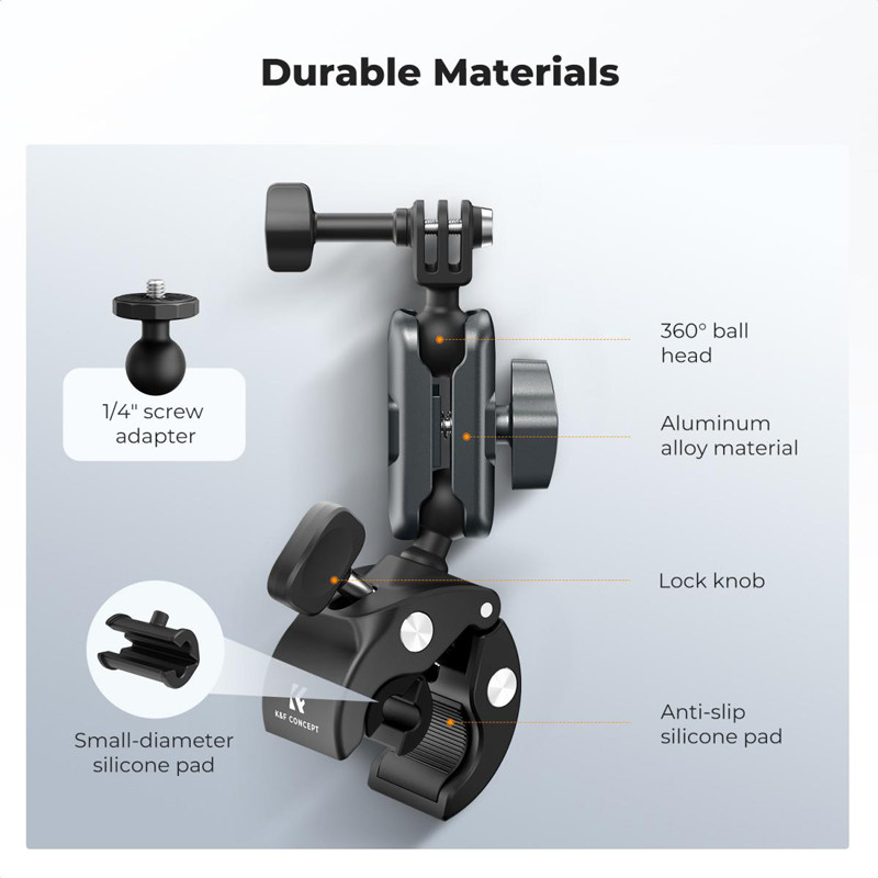K&F Concept MS-100 univerzális Crab Clamp rögzítőbilincs-5