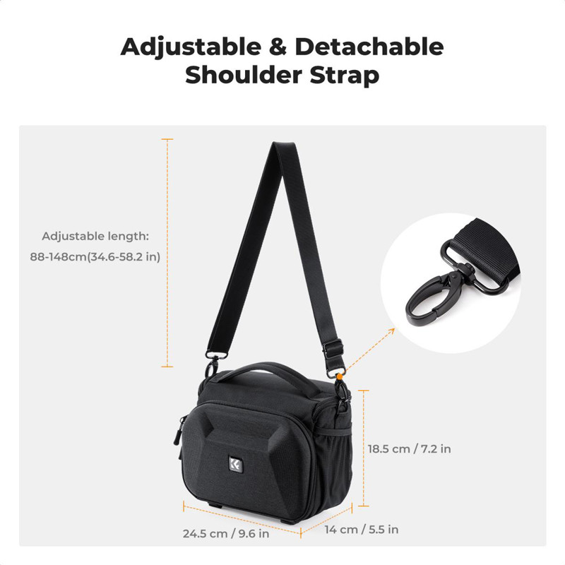 K&F Concept M méretű fotós sling táska-3