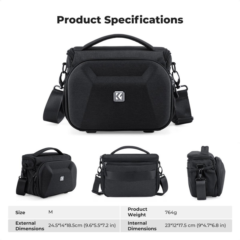 K&F Concept M méretű fotós sling táska-5
