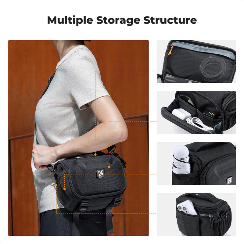 K&F Concept S méretű fotós sling táska-1