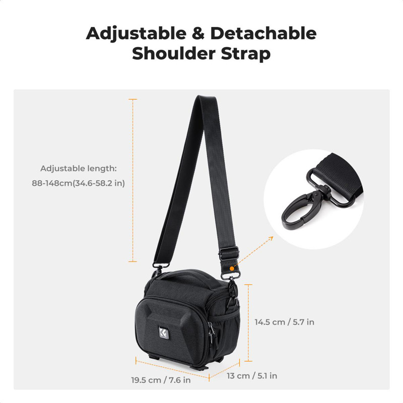 K&F Concept S méretű fotós sling táska-3