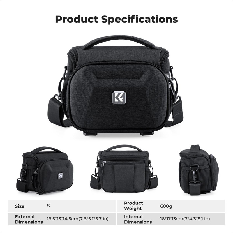 K&F Concept S méretű fotós sling táska-5