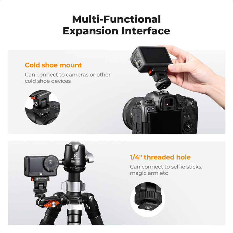 K&F Concept műanyag vakupapucs adapter mágneses rögzítéssel DJI Osmo Action 6 és Osmo Nano kamerához-2