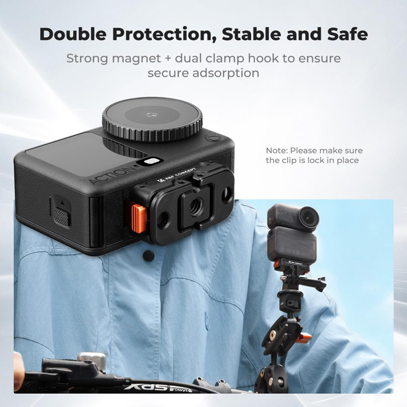 K&F Concept alumínium mágneses összecsukható gyorskioldó DJI Osmo Action 6 kamerához-3