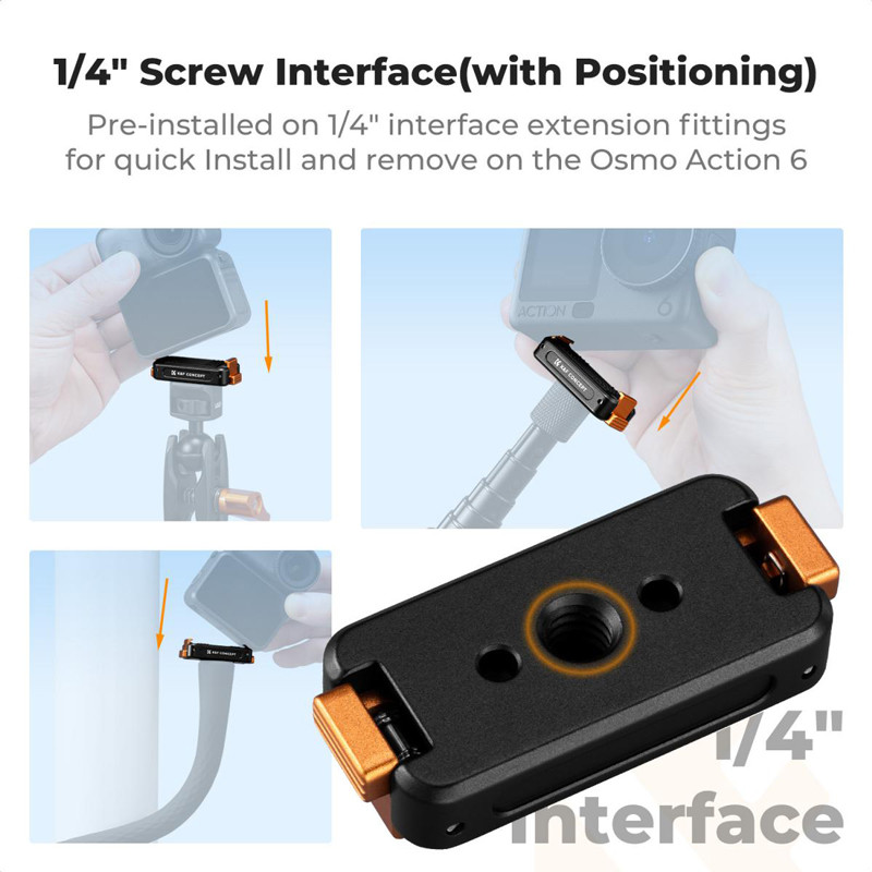 K&F Concept alumínium mágneses gyorskioldó DJI Osmo Action 6 kamerához-2