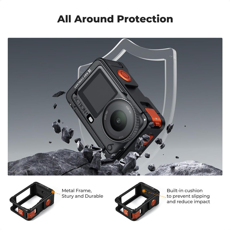 K&F Concept kamera cage DJI Osmo Action 6 kamerához-1