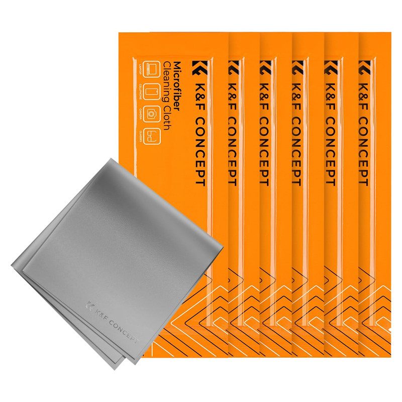 K&F Concept mikroszálas tisztítókendő készlet, 6 db-0