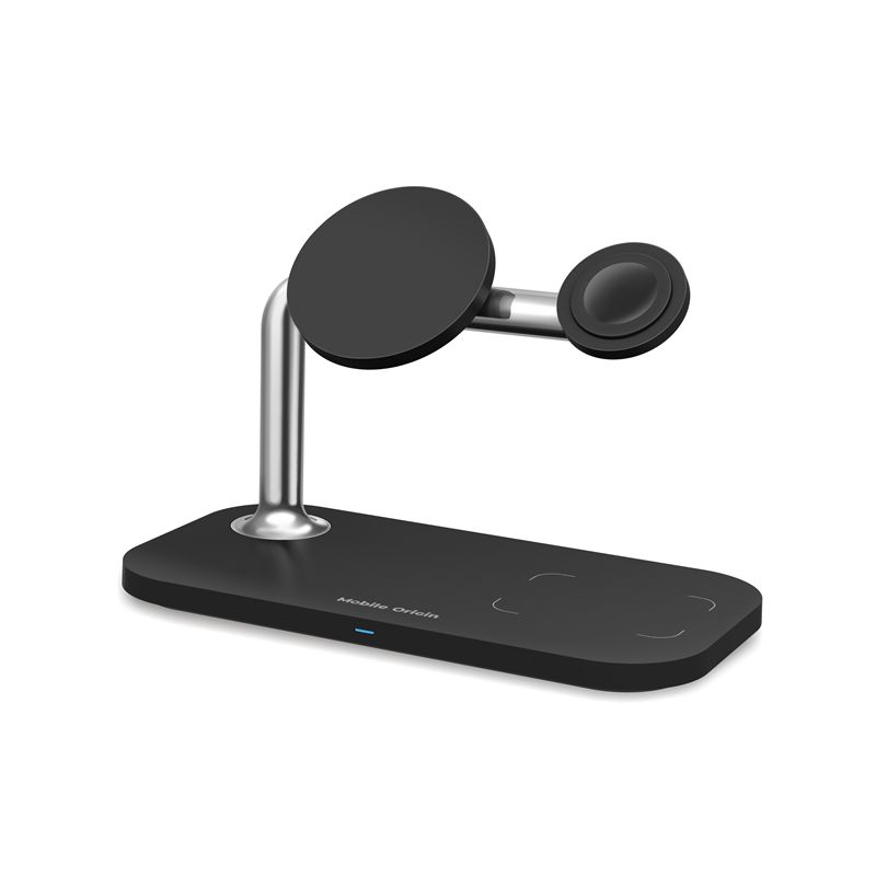 Mobile Origin MO1 3 az 1-ben mágneses vezeték nélküli töltő, fekete-3