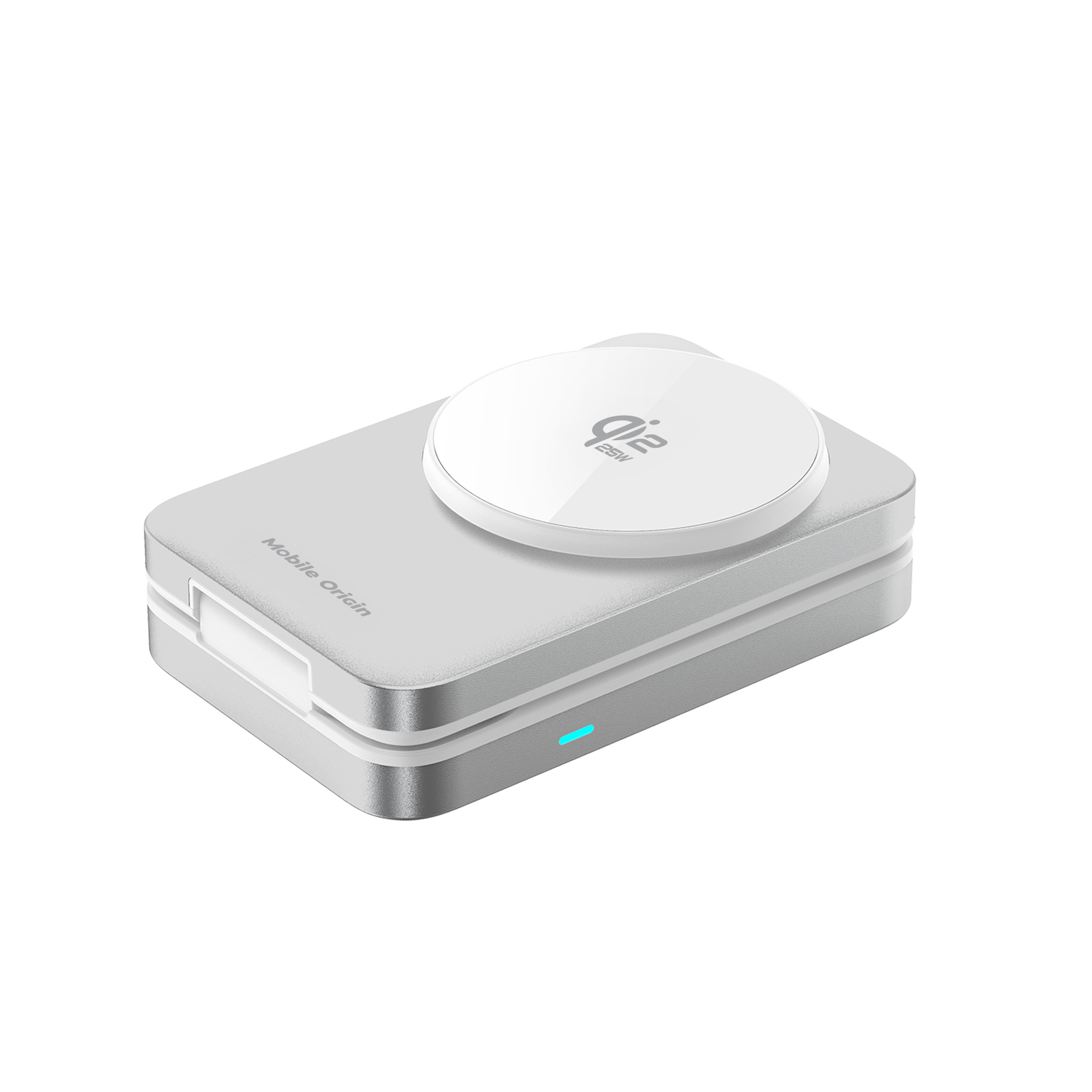 Mobile Origin PW35 összecsukható 3 az 1-ben Qi2 25 W-os töltőállvány, ezüst, MagSafe-kompatibilis-15