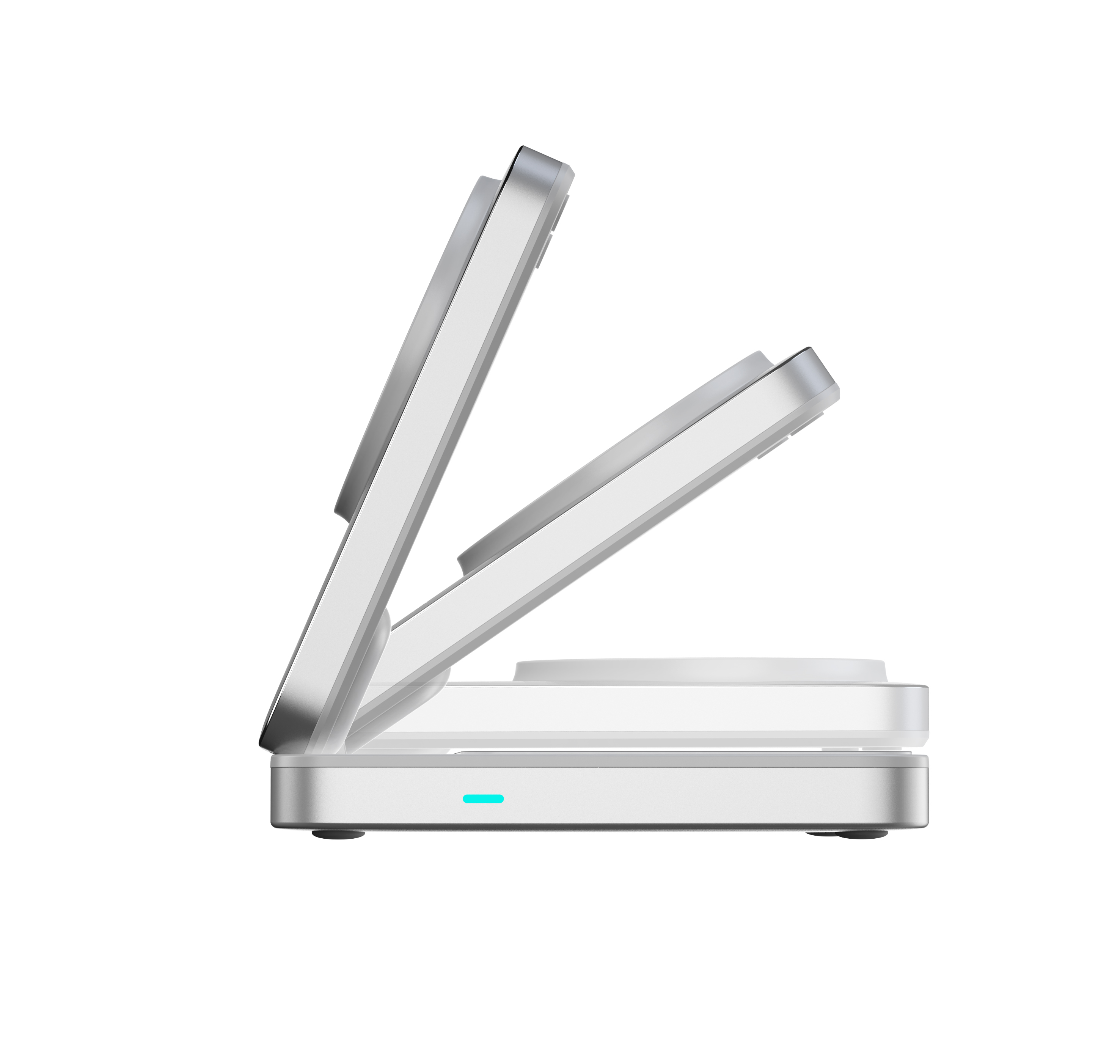 Mobile Origin PW35 összecsukható 3 az 1-ben Qi2 25 W-os töltőállvány, ezüst, MagSafe-kompatibilis-8