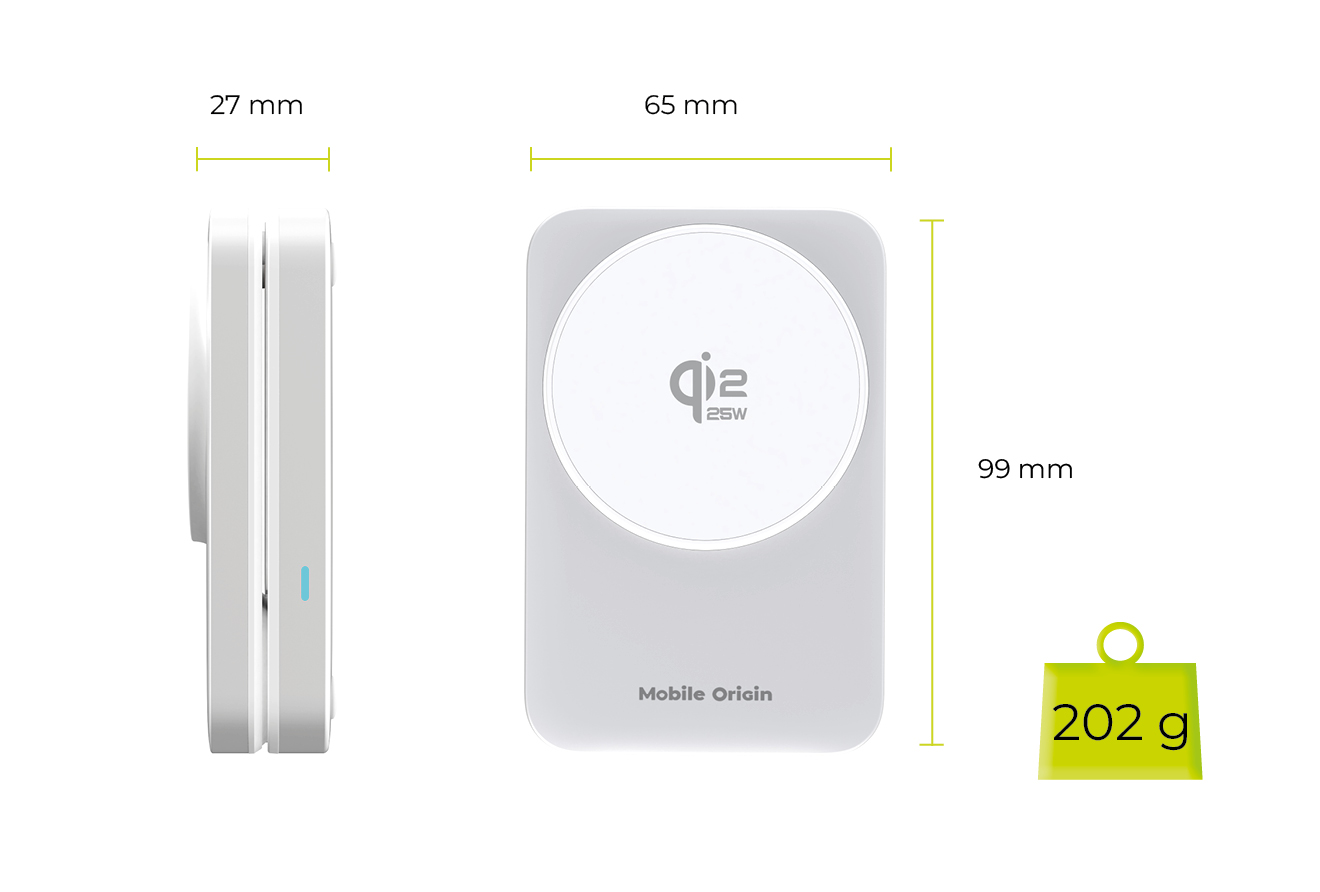 Mobile Origin PW35 összecsukható 3 az 1-ben Qi2 25 W-os töltőállvány, ezüst, MagSafe-kompatibilis-17