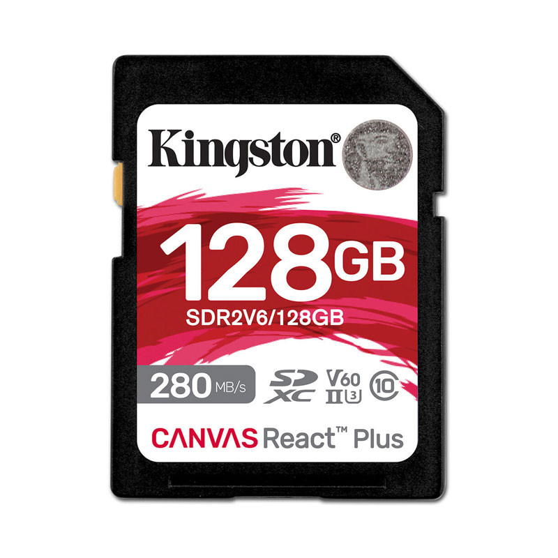 Kingston 128GB Canvas React Plus UHS-II 280R/100W U3 V60 SDXC memóriakártya-0