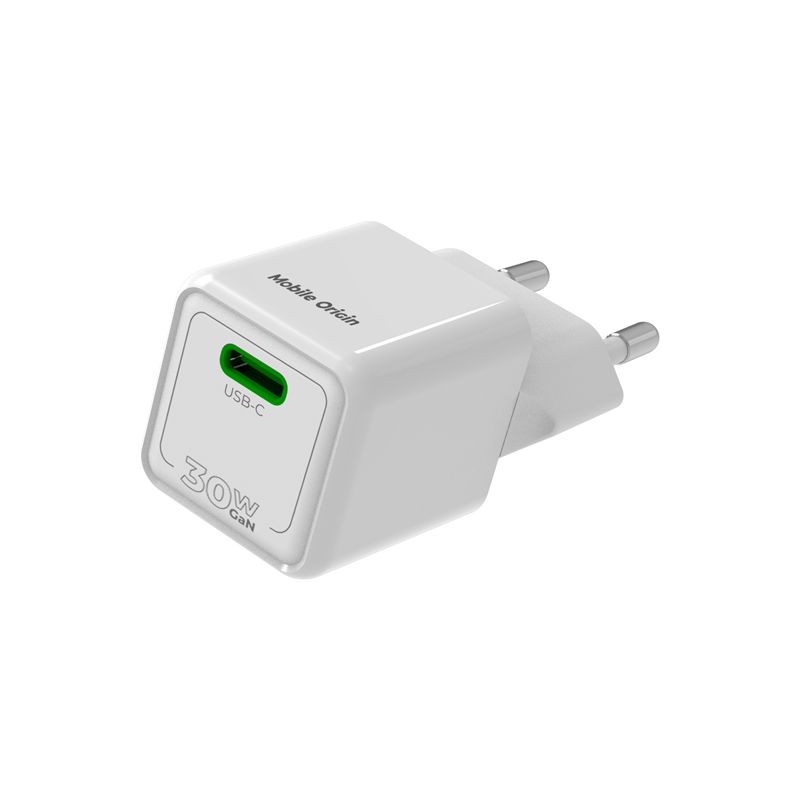 Mobile Origin PW23 30W-os mini USB-C hálózati töltő, fehér-2