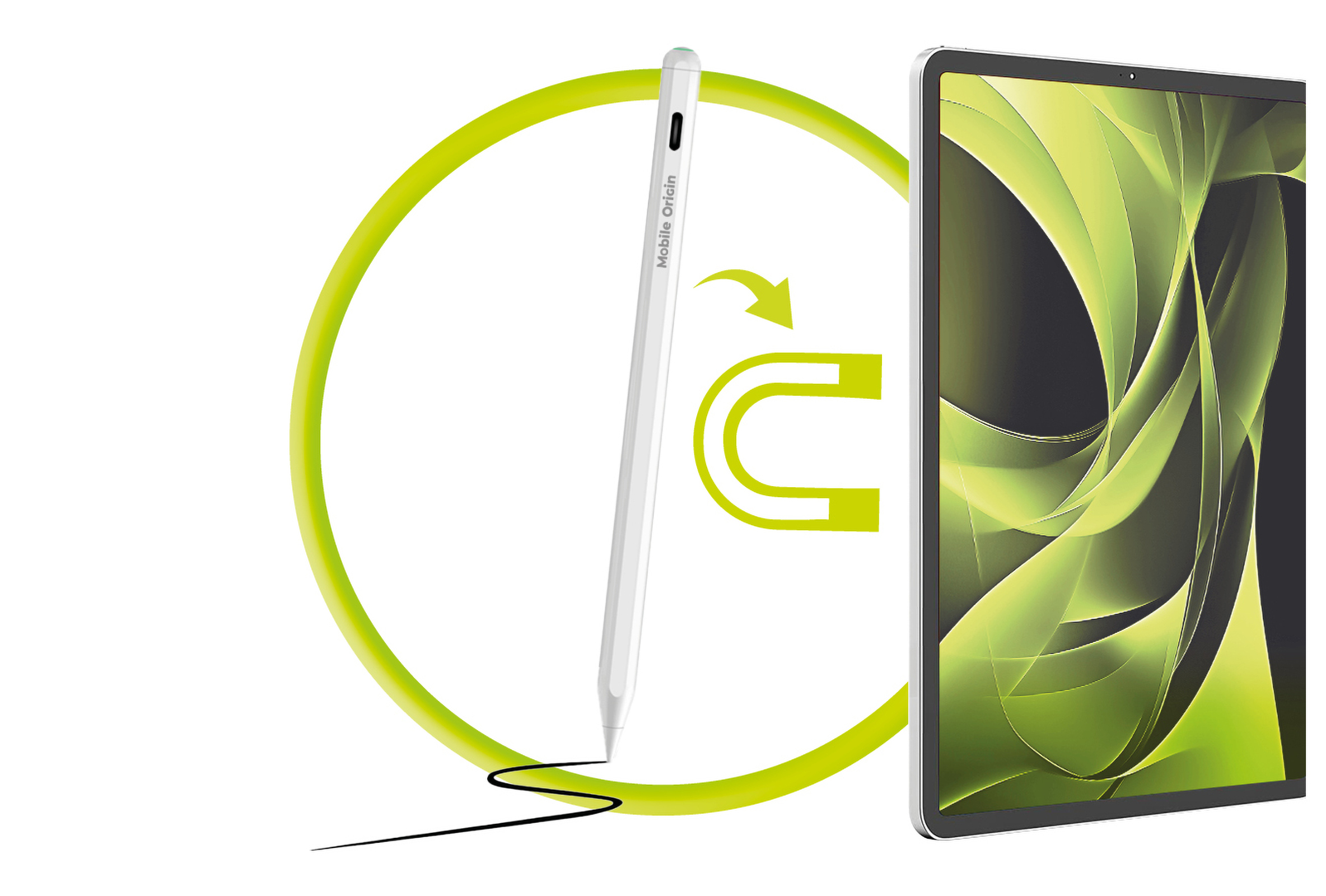 Mobile Origin PE2 mágneses érintőceruza fehér-6