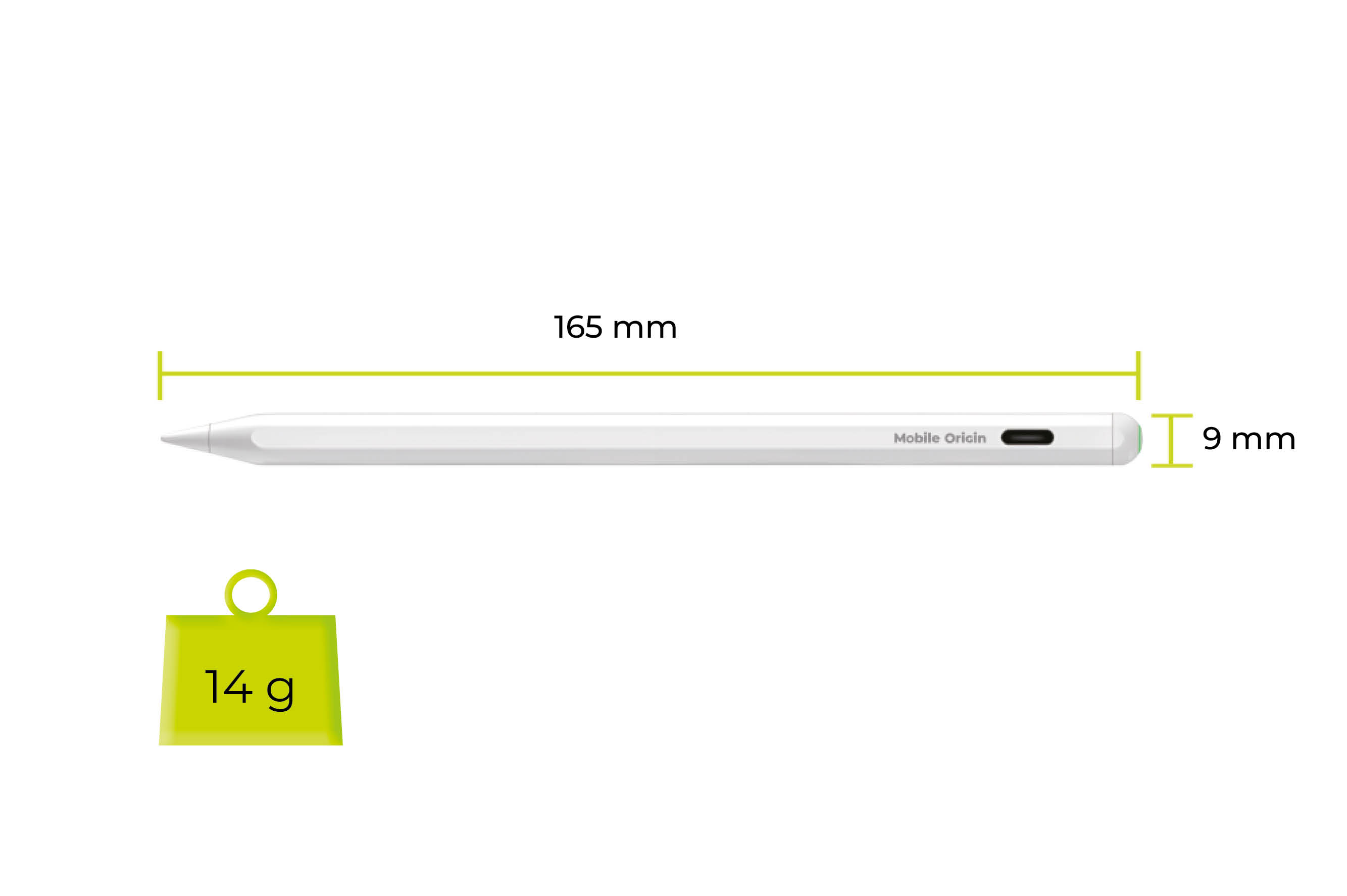 Mobile Origin PE2 mágneses érintőceruza fehér-9