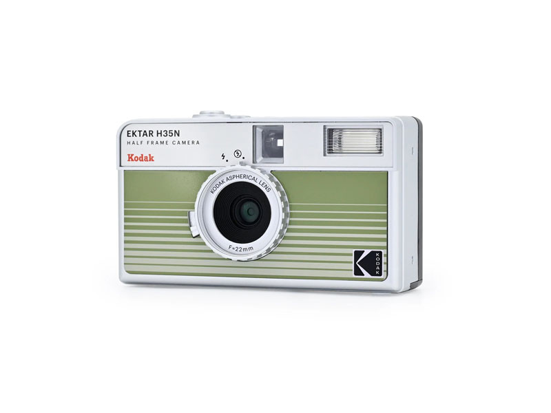 Kodak Half Frame Film Camera Ektar H35N csíkos zöld-1