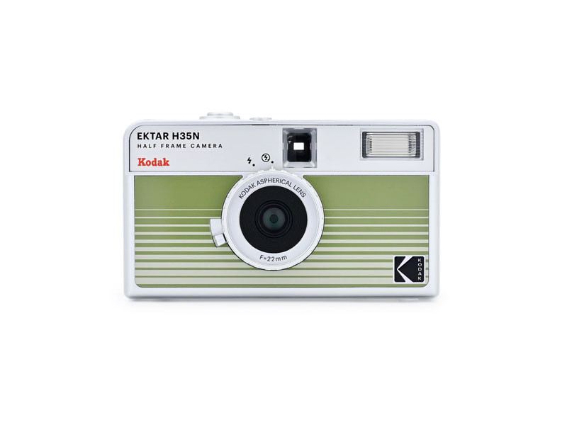 Kodak Half Frame Film Camera Ektar H35N csíkos zöld-0