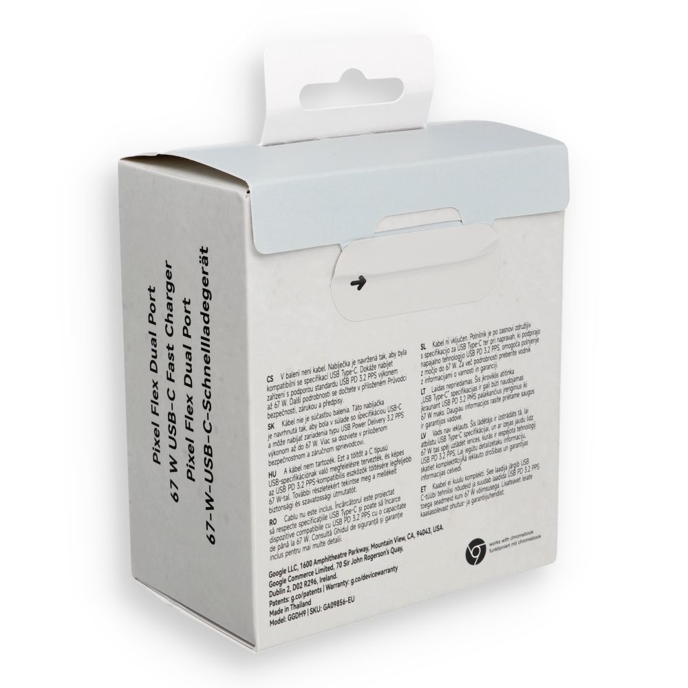 Google GA05732 eredeti 45 W-os USB-C PD hálózati töltő, fehér-7