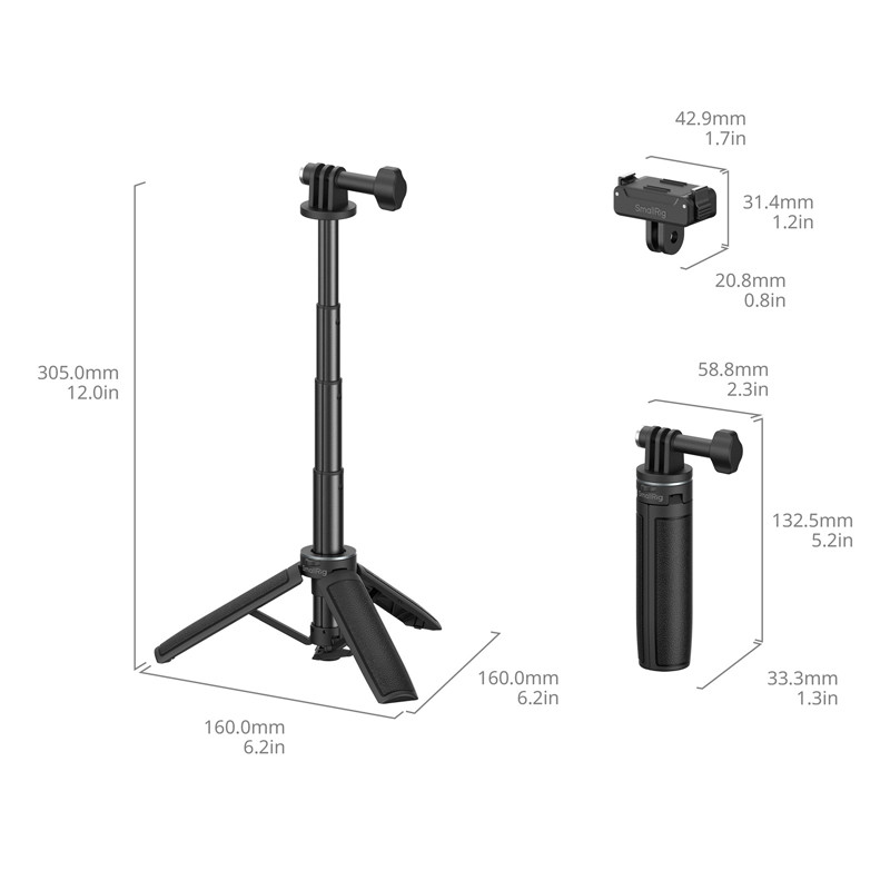 Smallrig 6149 szelfibot/tripod DJI Osmo Action 6 / Nano-hoz-3