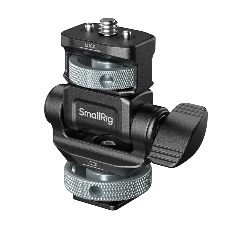 Smallrig 6313 monitortartó vízszintes és függőleges felvételhez vakupapucs rögzítéssel-0