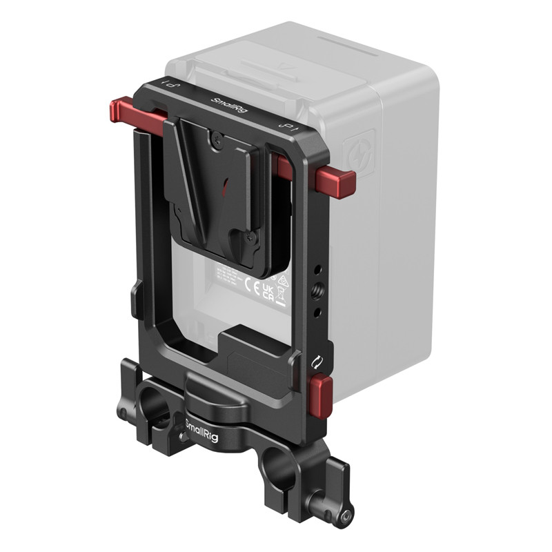 SmallRig 6273 forgatható V-Mount akkumulátor adapterlap dupla V-Lock rögzítéssel és 15 mm-es rúdbilinccsel-0