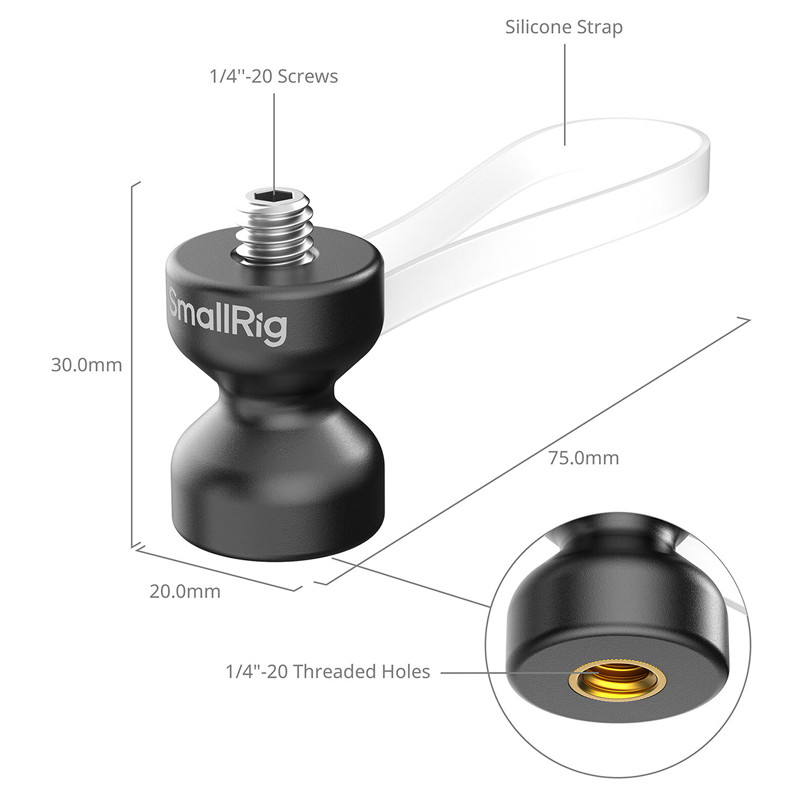Smallrig 6527 kábelrögzítő bilincs, fekete, 10 db-1