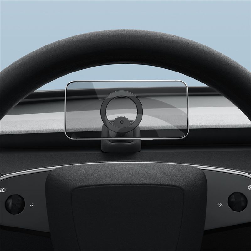 Spigen Tesla Airvent MagSafe TAM100 szellőzőrácsos telefontartó, fekete – Tesla Model 3 (2024–2026) / Model Y Juniper (2025–2026)-5
