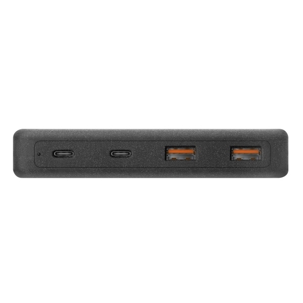 UNIQ Surge Mini 100 W-os asztali töltőállomás, antracitfekete, 2× USB és 2× USB-C-2