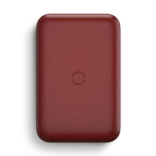 UNIQ Hyde Air 10000 mAh vezeték nélküli powerbank, bordó-0