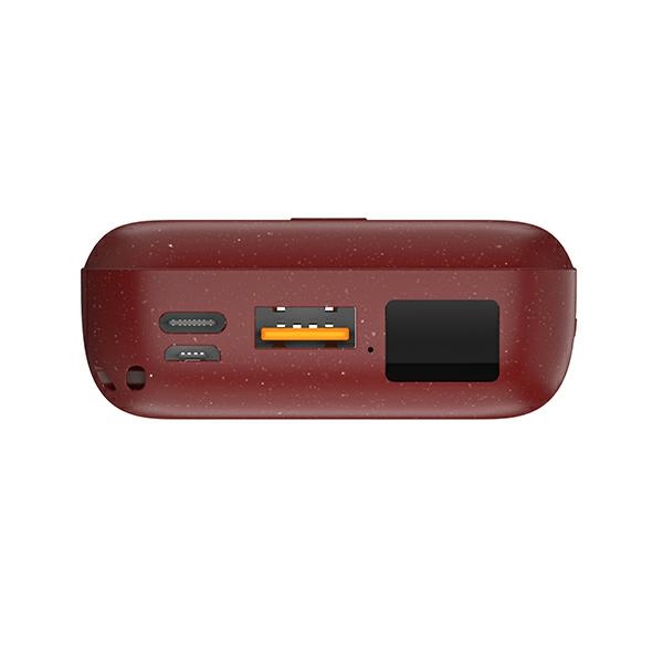 UNIQ Hyde Air 10000 mAh vezeték nélküli powerbank, bordó-6