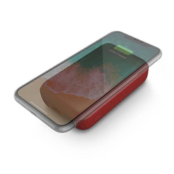 UNIQ Hyde Air 10000 mAh vezeték nélküli powerbank, bordó-2