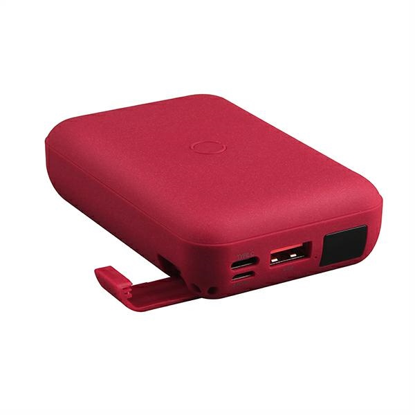 UNIQ Hyde Air 10000 mAh vezeték nélküli powerbank, bordó-1