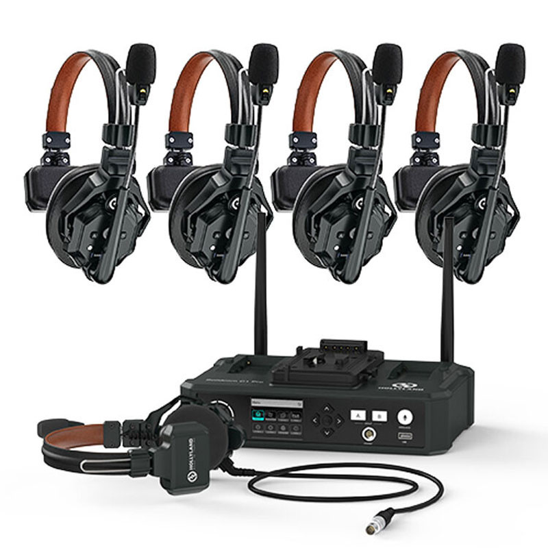 Hollyland Solidcom C1 Pro-Hub4S ENC 5-Person Full-Duplex Wireless Intercom System with Hub (1.9 GHz)-0