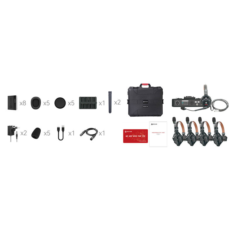 Hollyland Solidcom C1 Pro-Hub4S ENC 5-Person Full-Duplex Wireless Intercom System with Hub (1.9 GHz)-4