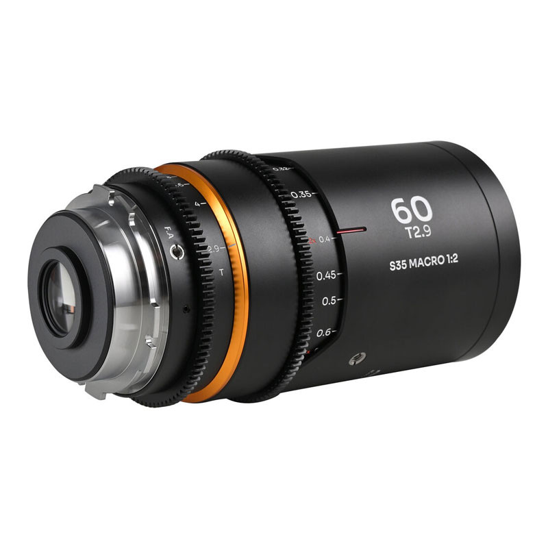 Laowa Nanomorph 60mm T2.9 1.5X S35 Macro 1:2 (Amber) ARRI PL + EF-1