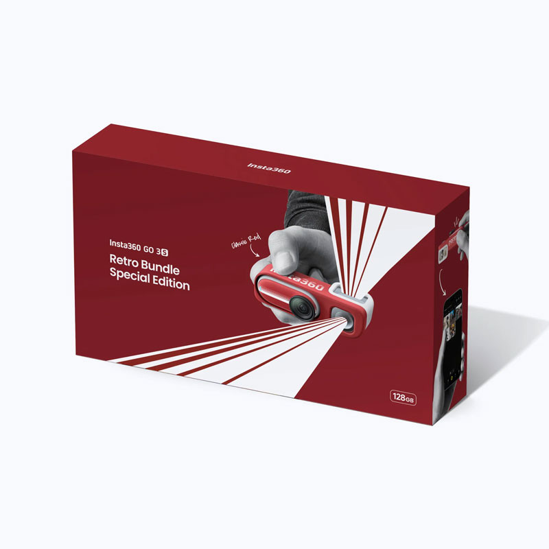 Insta360 GO 3S Retro Bundle Special Edition 128 GB akciókamera (Piros)-5