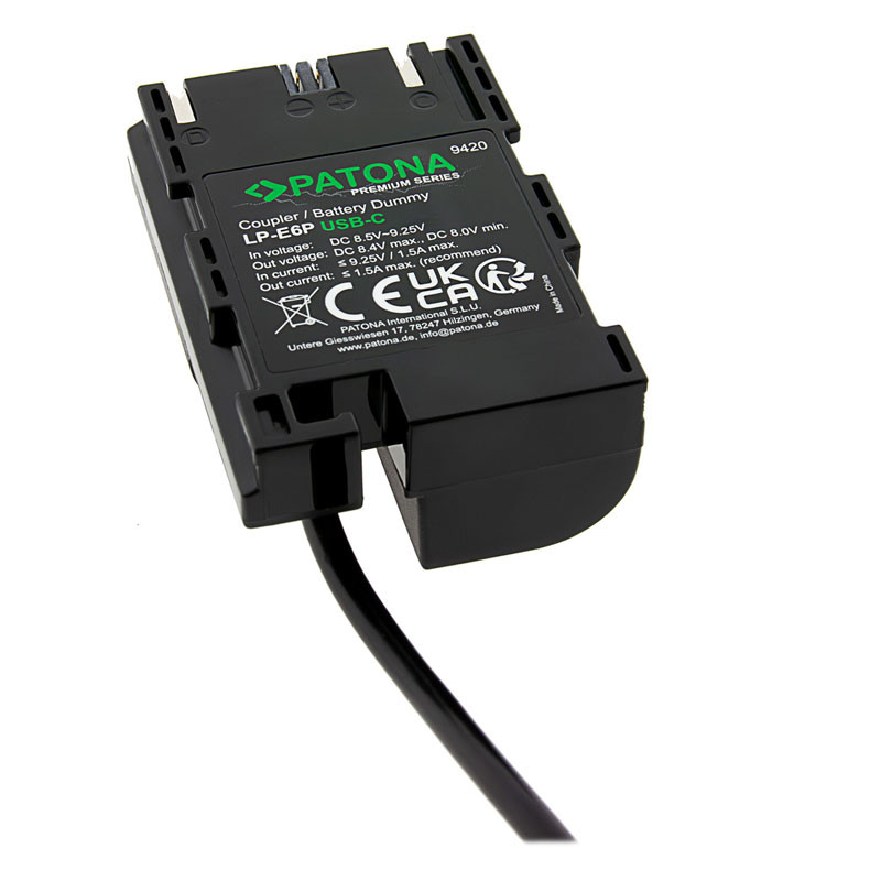 Patona Premium USB-C Input akkumulátor Canon LP-E6-1