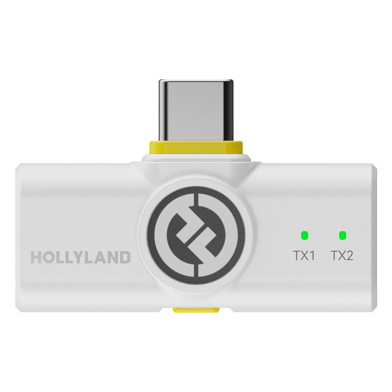Hollyland Lark M2 USB-C - Wireless Lavalier Microphone with USB-C Plug (White)-2