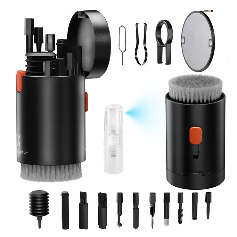 K&F Concept 20-in-1 tisztító készlet, fekete-0