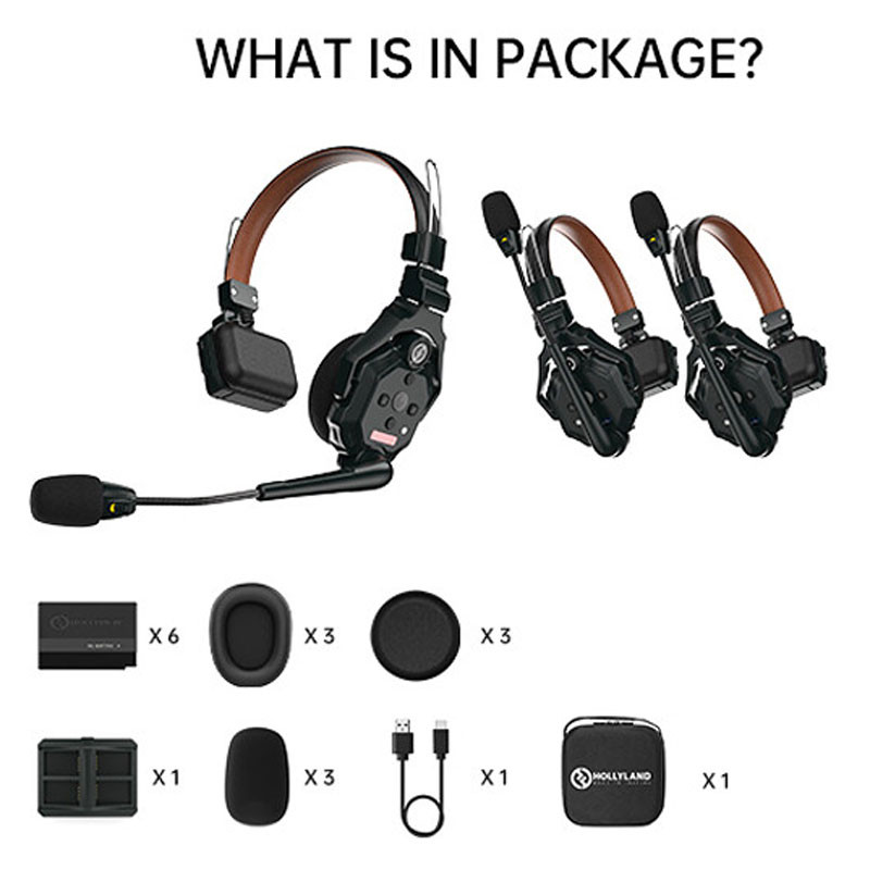 Hollyland Solidcom C1 Pro Wireless Intercom System with 3 ENC Headset-3