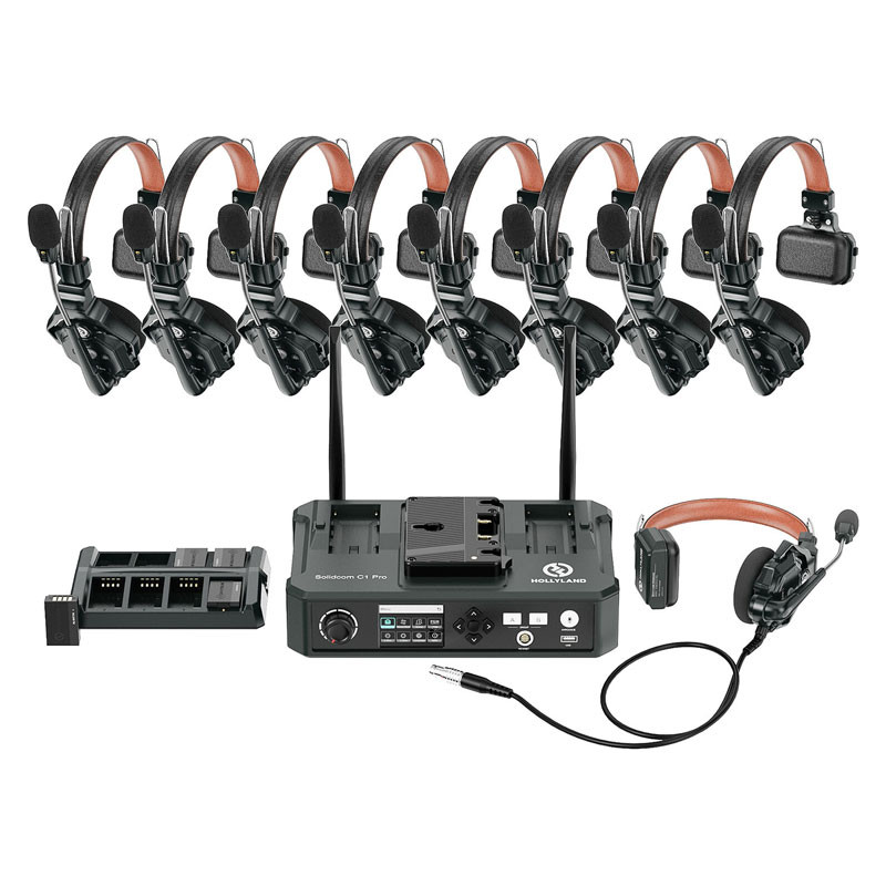 Hollyland Solidcom C1 Pro Wireless Intercom System with 8 ENC Headset (+HUB Station)-0