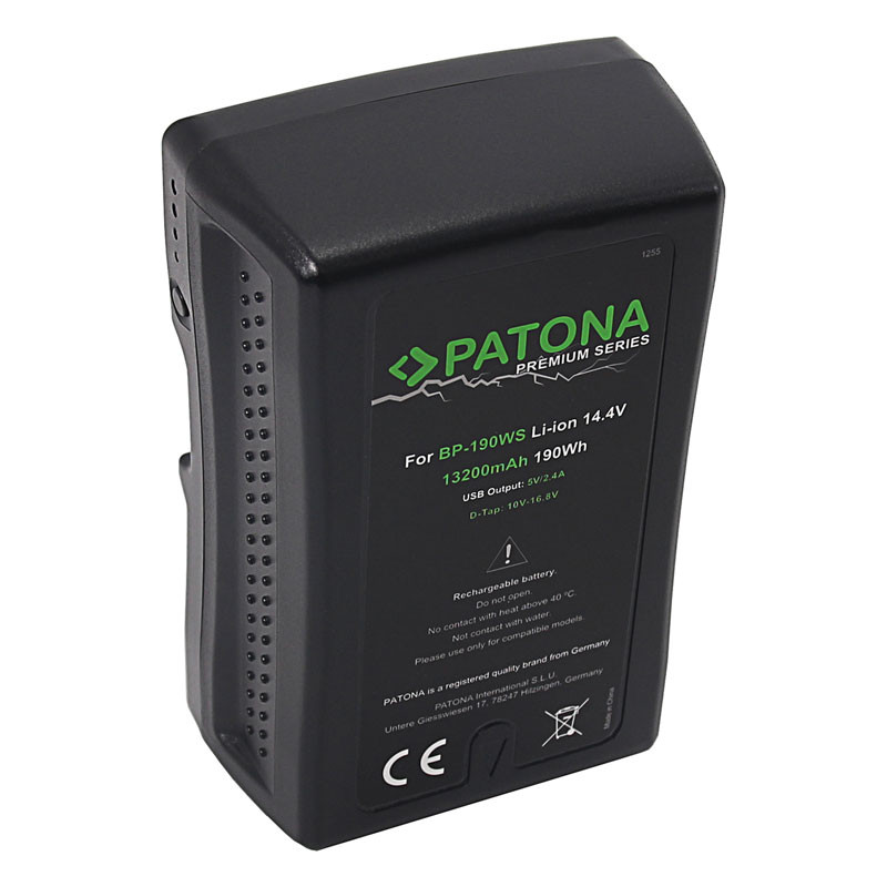 Patona Premium 190WH V-Mount akkumulátor Sony BP190WS DSR 250P 600P 650P 652P-0